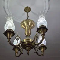 لوستر برنز جفت|لوستر و چراغ آویز|تهران, مسعودیه|دیوار