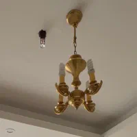 4عدد لوستر 4شعله برنجی اصل نشان دار|لوستر و چراغ آویز|اردبیل, |دیوار