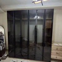 کمد لباس  لولایی شیشه دودی فریم لس (پازلی سفارشی)