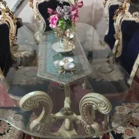 میز شیشه ای 8 نفری