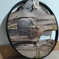ساعت دیواری چوبی روستیک