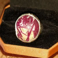 انگشتر با یاقوت بی مانند ومصور طبیعی