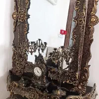 آینه کنسول باشمعدان وساعت