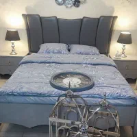 تخت وخواب دو نفره آکبند رنگ طوسی مناسب جهیزه