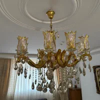 لوستر ۸ شاخه و لوستر ریسه ای|لوستر و چراغ آویز|تهران, بلورسازی|دیوار