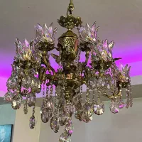 لوستر ۵شاخه تمام برنج