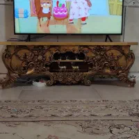 مبل شاه نشین ۹نفره ورق طلا به همراه کاور|مبلمان خانگی و میز عسلی|نورآباد, |دیوار