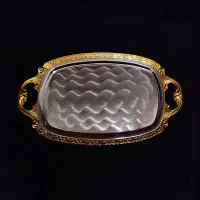 سینی فلزی سنگین بزرگ ۲۴ استکان