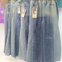 شلوار جین بچگانه/شلوار جین شافل فول نگین