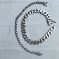 دو عدد دستبند زنانه و مردانه نقره