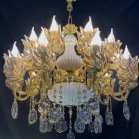 کارخانه لوسترسارینا(لوستر16شعله برنزوسرامیک جدید)