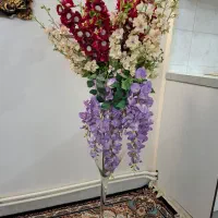 گلدان شیشه ای (چام  شیشه ای)|گل مصنوعی|ملارد, |دیوار