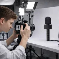 دسته پایه نکَهدارنده خبرنکاری مناسب انوع میکروفون