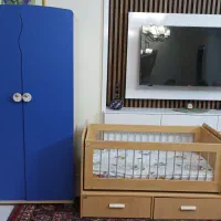 تخت و کمد کودک تولیکا و میز عسلی
