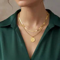 گردنبند تمام استیل دو لاین الیزابت رنگ ثابت|بدلیجات|قوچان, |دیوار