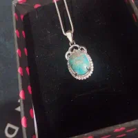 گردنبند نقره و فیروزه