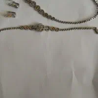 ست نقره باابکاری طلا