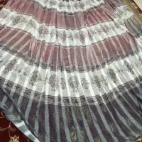 پرده دو عدد طوسی و خامه دوزی شده ۵۰۰