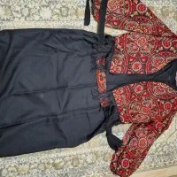 لباس یلدایی کت و سارافون فری سایز قرمز و مشکی