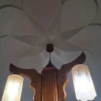 لوستر سه شاخه چوبی