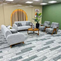 مبل چستر لوبیایی راحتی ۷ نفره پارچه پورشه