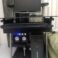 کامپیوتر و ال‌سی دی 19 اینچ الجی  و اسپیکر و کیبرد