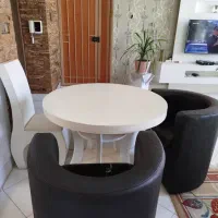 سرویس ناهار خوری پنج نفره مبله|میز و صندلی غذاخوری|لار, |دیوار