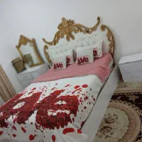 تخت خواب و میز ارایشی|تخت و سرویس خواب|باوی, |دیوار