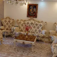 مبلمان استیل چوب راش  با منبت خاص و شیک