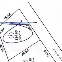 زمین مسکونی به متراژ ۳۳۴ متر مربع