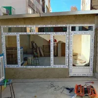 درب و پنجره دوجداره یو پی وی سی upvc توری پلیسه ای
