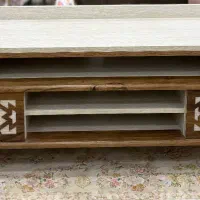 میز تلویزیون مدرن و تمیز ، طراحی خاص چوبی