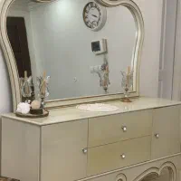 بوفه کنسول تمام چوب با آینه