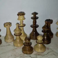 مهره شطرنج چوبی(گردو،گلابی)دست ساز