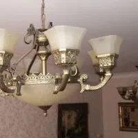 لوستر طرح برنز 8 شاخه و 3 شعله داخل 2 عدد|لوستر و چراغ آویز|ری, ظهیرآباد|دیوار