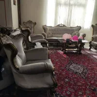 مبلمان استیل ۸نفره همراه با میز و صندلی ناهارخوری|مبلمان خانگی و میز عسلی|تهران, پرواز|دیوار