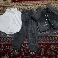 لباس کت شلوار دخترانه در حد نو قیمت600