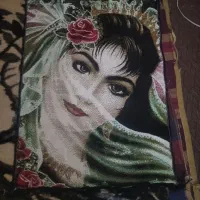 موکت پتو گلیم  تابلو فرش پُشتی یک جفت کارکرده باهم