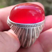 انگشتر نقره دستساز رامین عقیق کلوخه آفریقایی