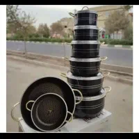 سرویس قابلمه ۱۴پارچه ماربل|ظروف پخت‌وپز|قم, علی آباد سعدگان|دیوار