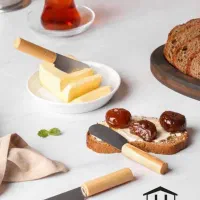 کارد کره خوری و صبحانه دسته چوبی