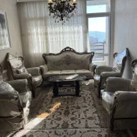 مبل استیل- چوب اصل- ۷نفره- فندوقی|مبلمان خانگی و میز عسلی|تهران, شهرک امید|دیوار