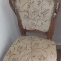 صندلی مبل چوب منبت کاری شده محکم قدیمی