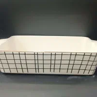 تابه سرامیکی وارداتی چهارخانه لب طلا ست دوتایی