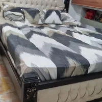 تخت خواب دونفره با تشک و دراور ۸کشو و دوعدد پاتختی|تخت و سرویس خواب|تهران, بلوار کشاورز|دیوار