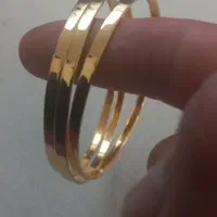 سه عدد النگوی نقره مشابه طلا و انگشتر نقره عیار۹۲۵
