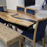 میز ناهار خوری رزین ۶ نفره رزین