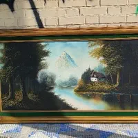 تابلو رنگ و روغن طرح منظره و طرح هیچ