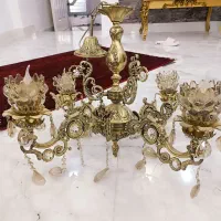 لوستر برنزی چهار شاخه طرح جدید|لوستر و چراغ آویز|سبزوار, توحیدشهر|دیوار