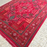 فرش لاکی و طوسی نقره ای جدید کاشان